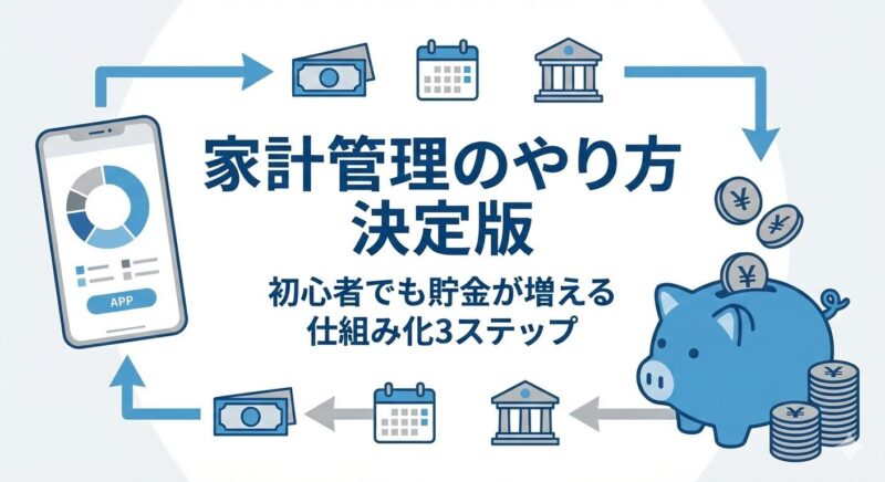家計管理のやり方を初心者向けに解説したブログ記事のアイキャッチ画像
